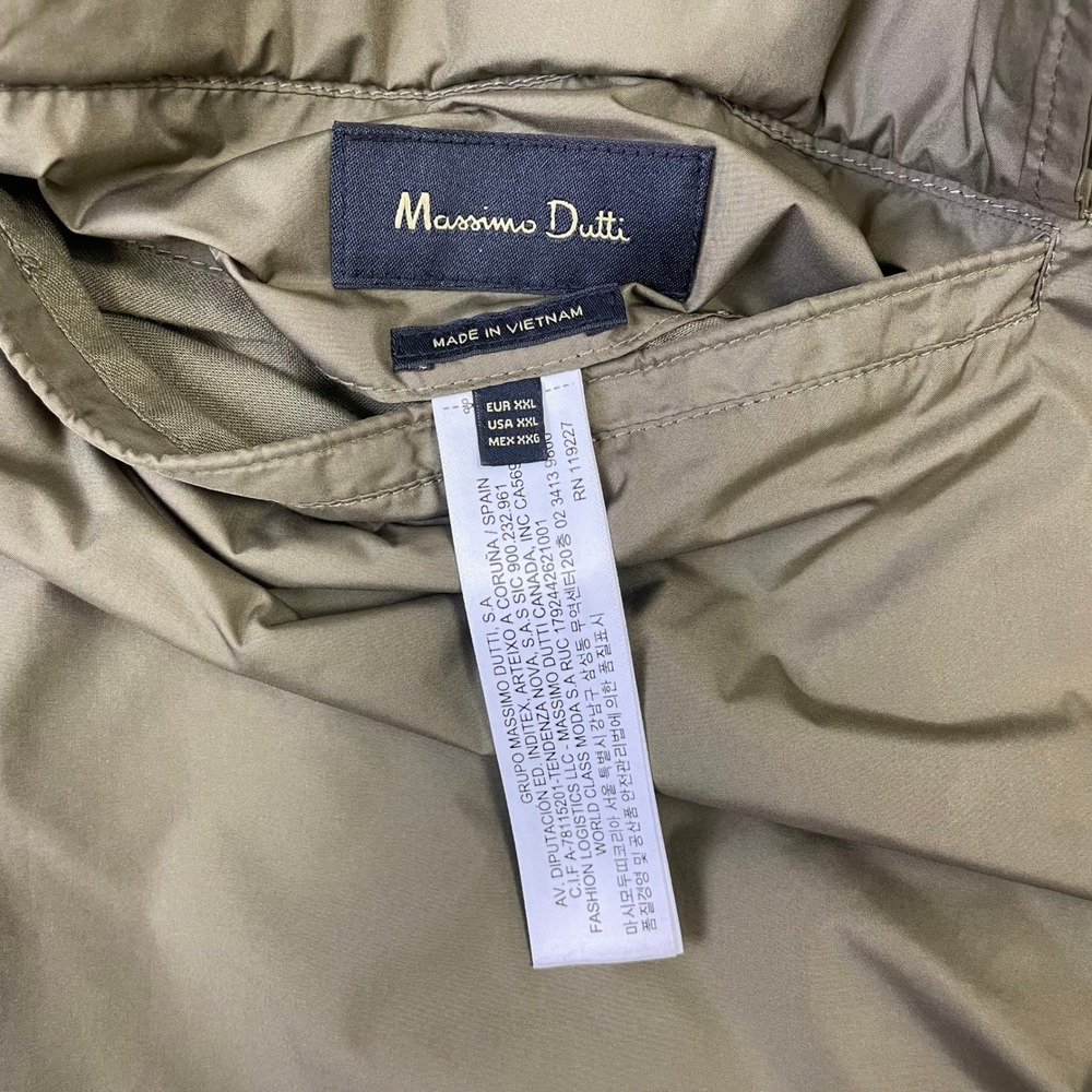 Massimo Dutti Reversible Car Coat Mens XXL Navy Blue Olive Green Jacket - Picture 11 of 16